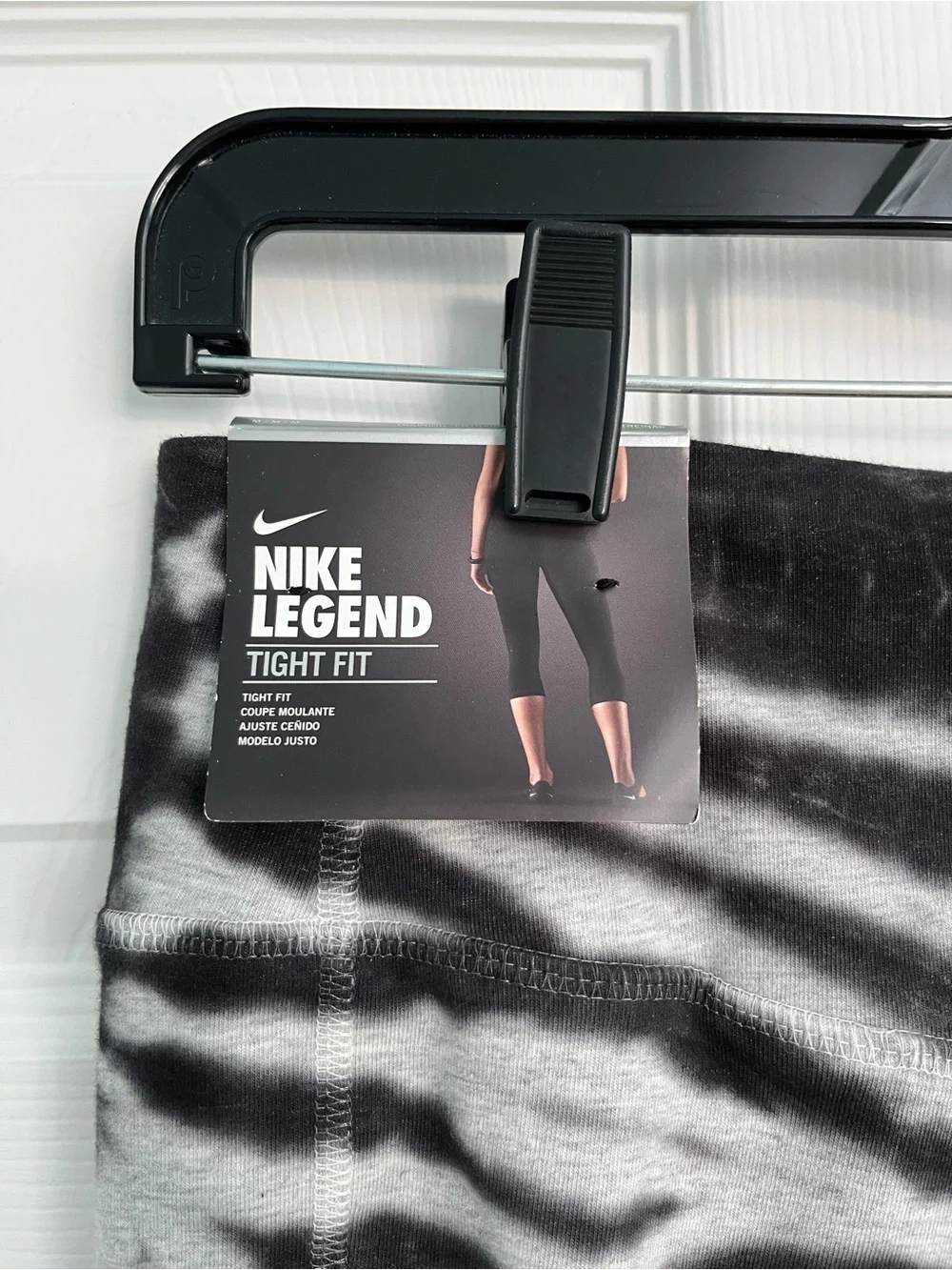 Nike Black & White Tie-Dye Leggings